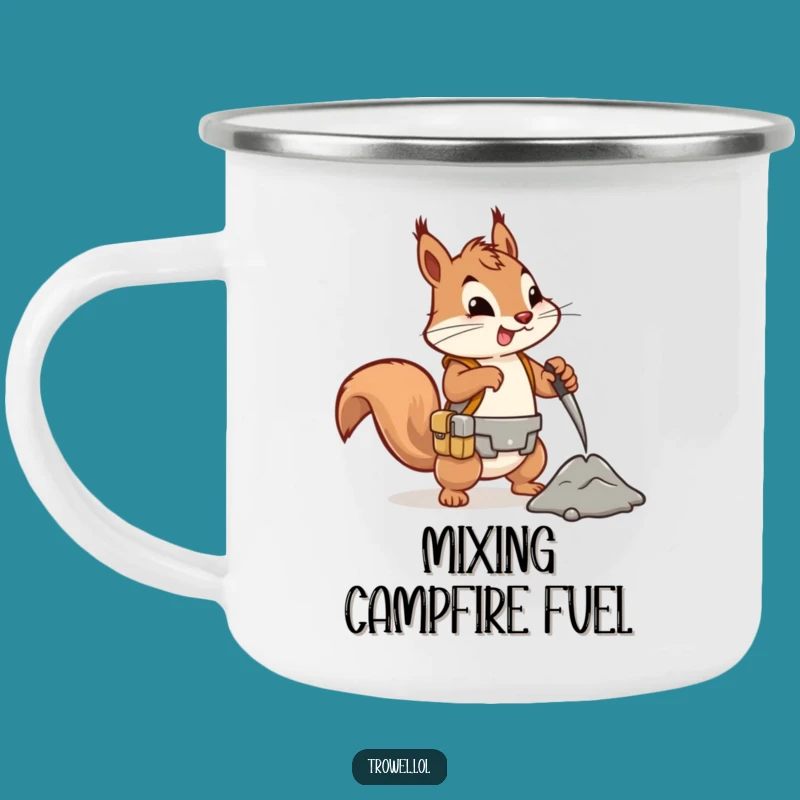 Funny Squirrel Construction Camping Mug - Fuel Your Projects Outdoors!