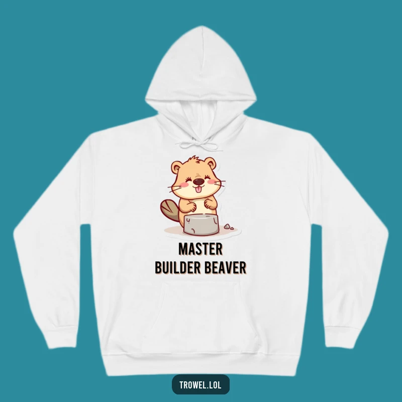 Funny Beaver Construction Hoodie: Stay Warm While Building Your Empire