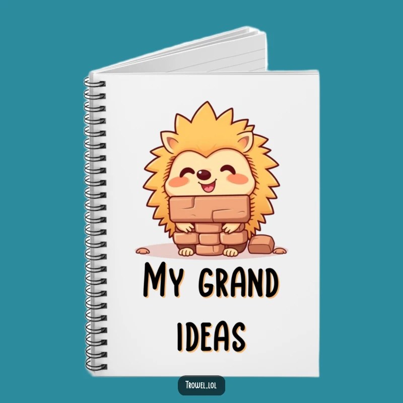Funny Hedgehog Balancing Brick Notebook - Jot Down Laughs Gift!
