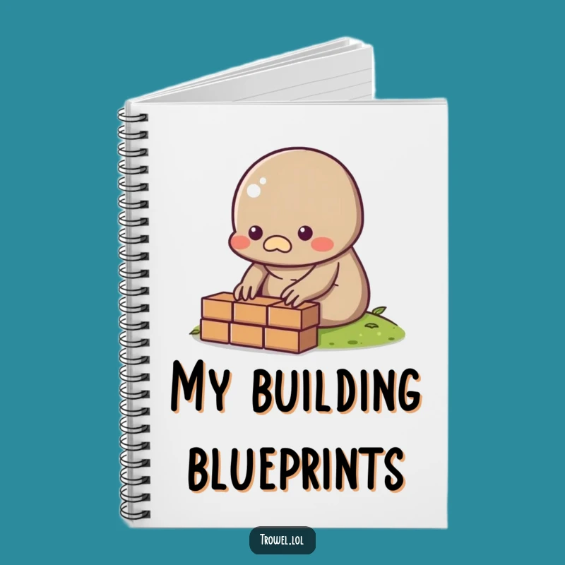Funny Mole Bricklayer Notebook: Jot Down Your Building Plans