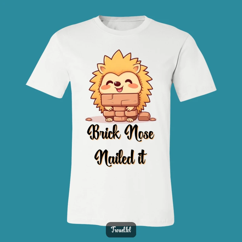 Funny Hedgehog Balancing Brick T-Shirt - Hilarious Animal Tee Gift!