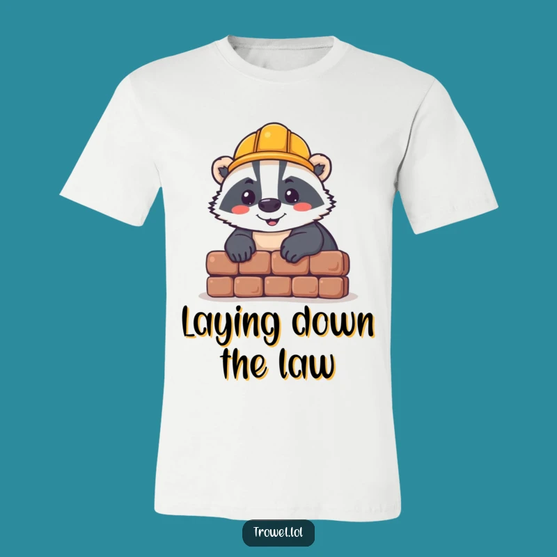 Funny Badger Construction T-Shirt - Cheerful Worker Tee for Builders!