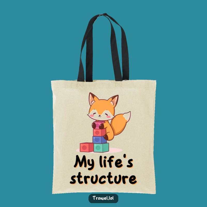 Funny Fox Stacking Blocks Tote Bag - Stylish & Playful Gift!